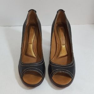 Calvin Klein Jeans Peep Toe  Slip On Heel 6.5